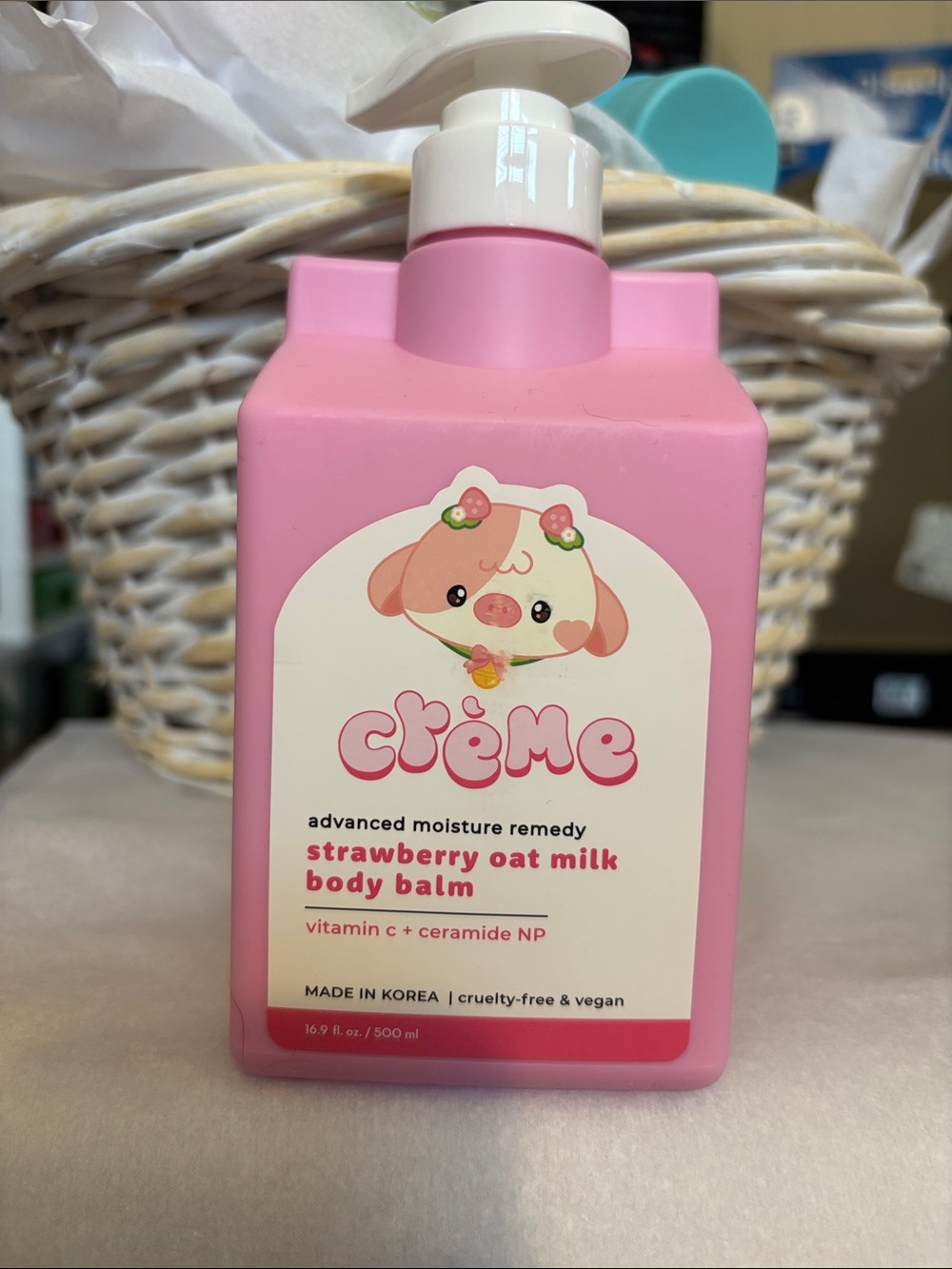 Crème Strawberry Oat Milk Body Balm - Pink